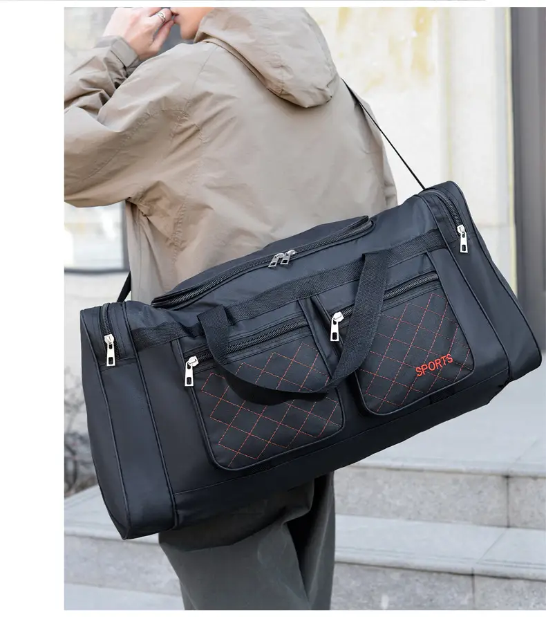 Men's Super Large Travel Bag Blue Black Sports Design — feature 20