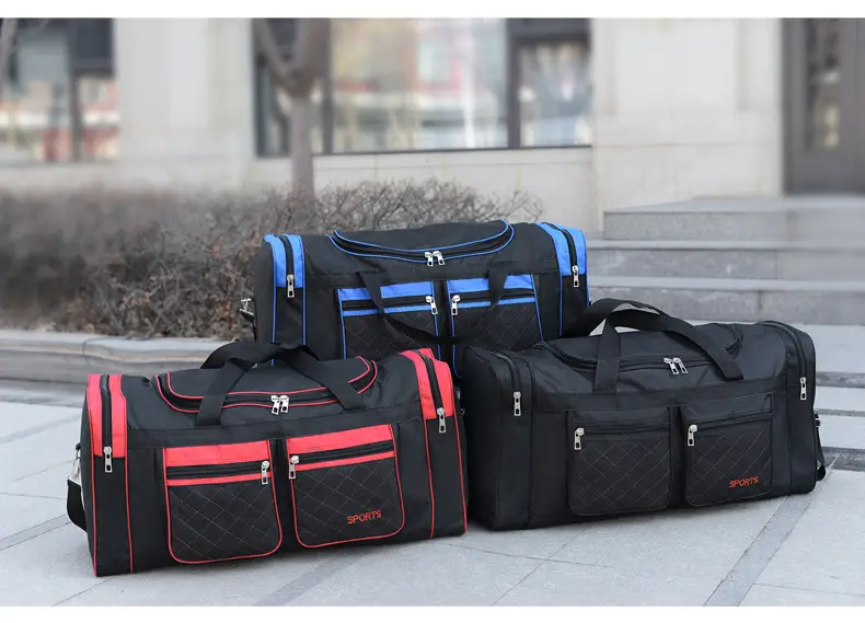 Men's Super Large Travel Bag Blue Black Sports Design — feature 22