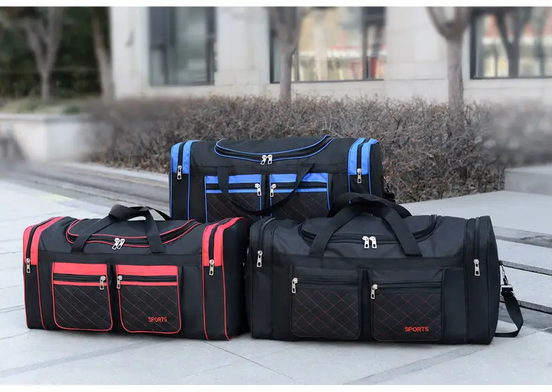 Men's Super Large Travel Bag Blue Black Sports Design — feature 23