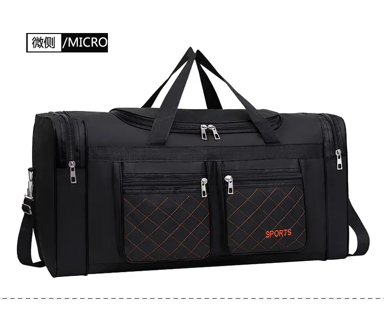 Men's Super Large Travel Bag Blue Black Sports Design — feature 25
