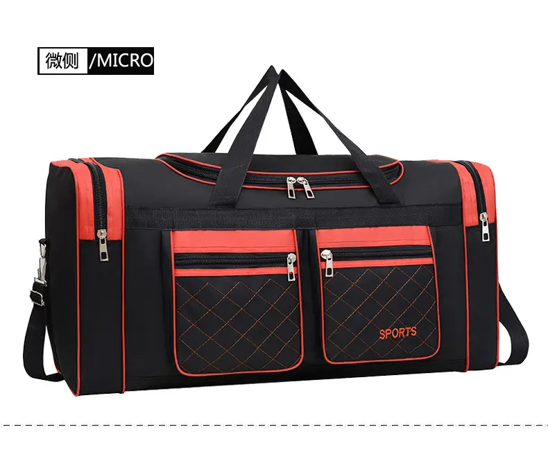 Men's Super Large Travel Bag Blue Black Sports Design — feature 31