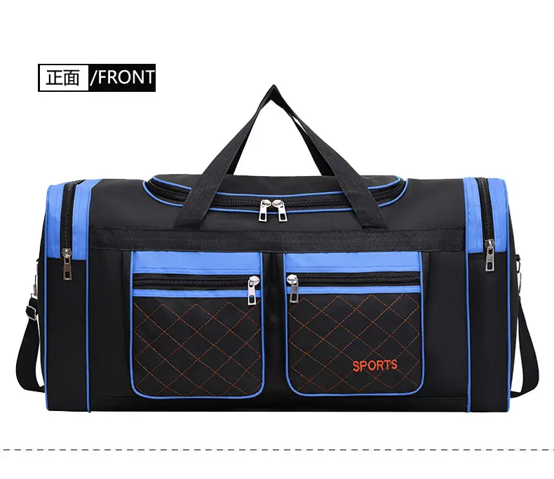 Men's Super Large Travel Bag Blue Black Sports Design — feature 32