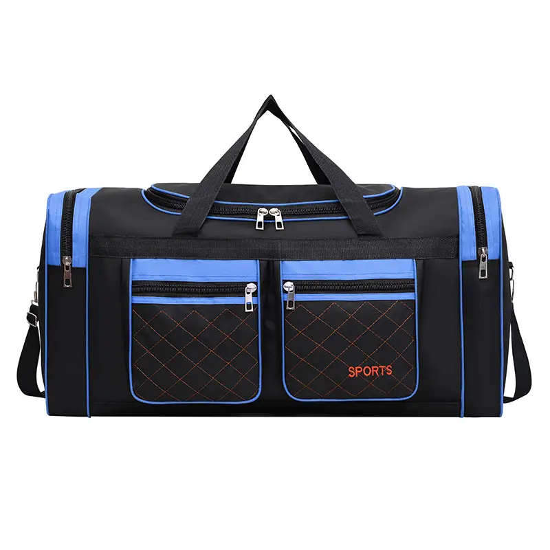 Men's Super Large Travel Bag Blue Black Sports Design - Image 2