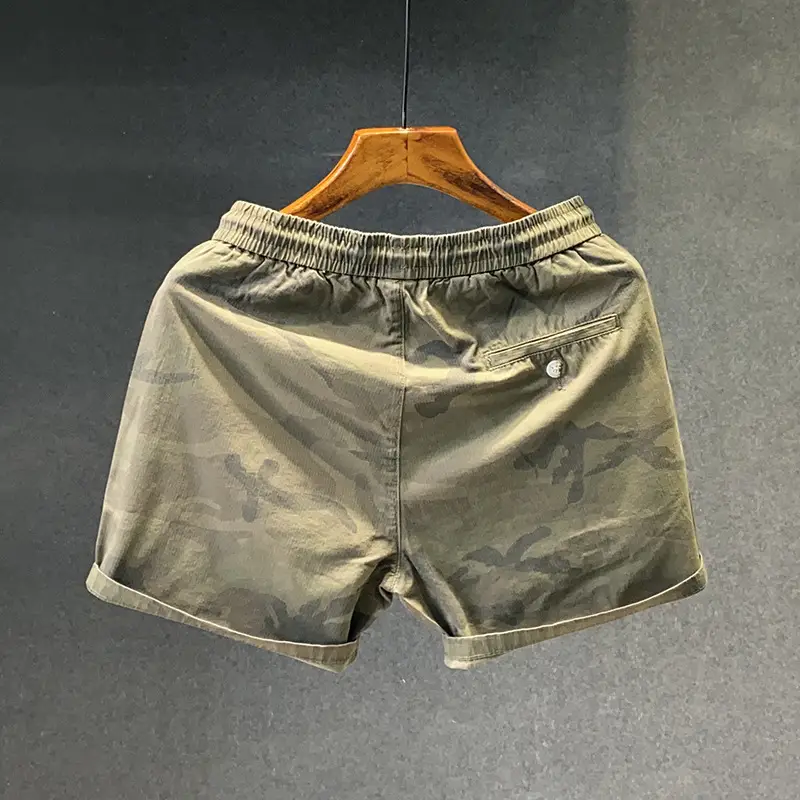 Men Camouflage Stretch Waist Shorts Summer Running Wear — feature 3