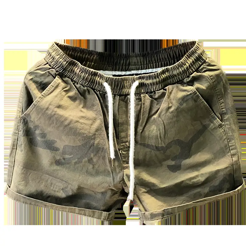 Men Camouflage Stretch Waist Shorts Summer Running Wear — feature 6