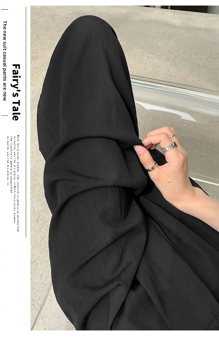 Women's High Waist Draped Pants with Belt Summer — feature 32