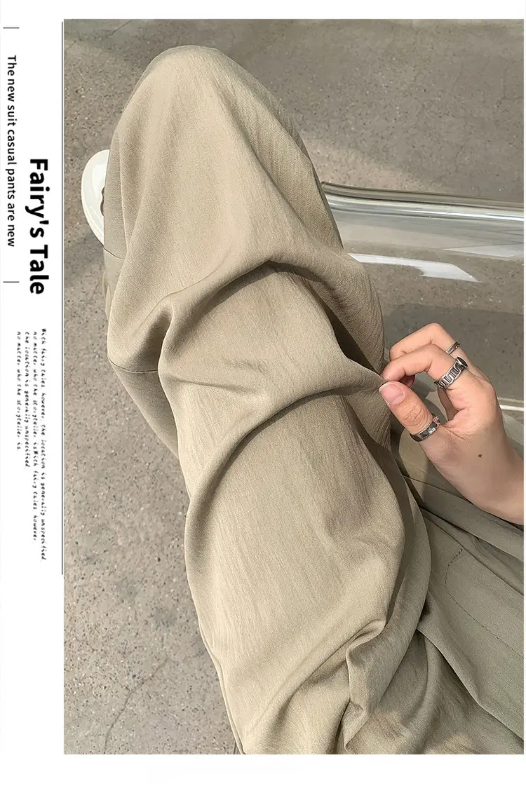 Women's High Waist Draped Pants with Belt Summer — feature 36