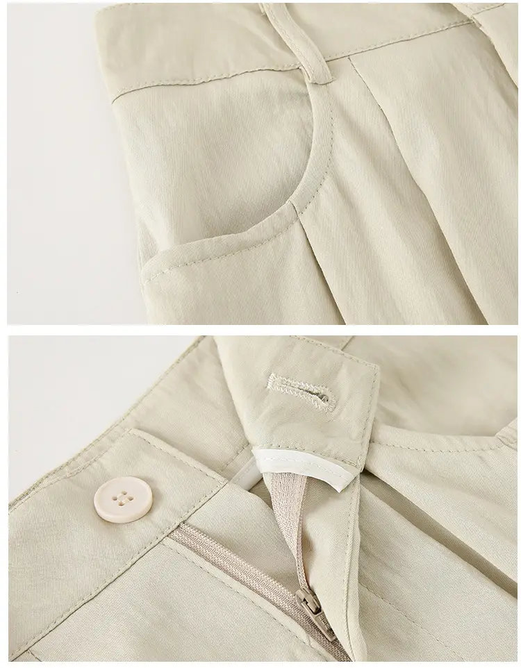 Women's High Waist Draped Pants with Belt Summer — feature 42