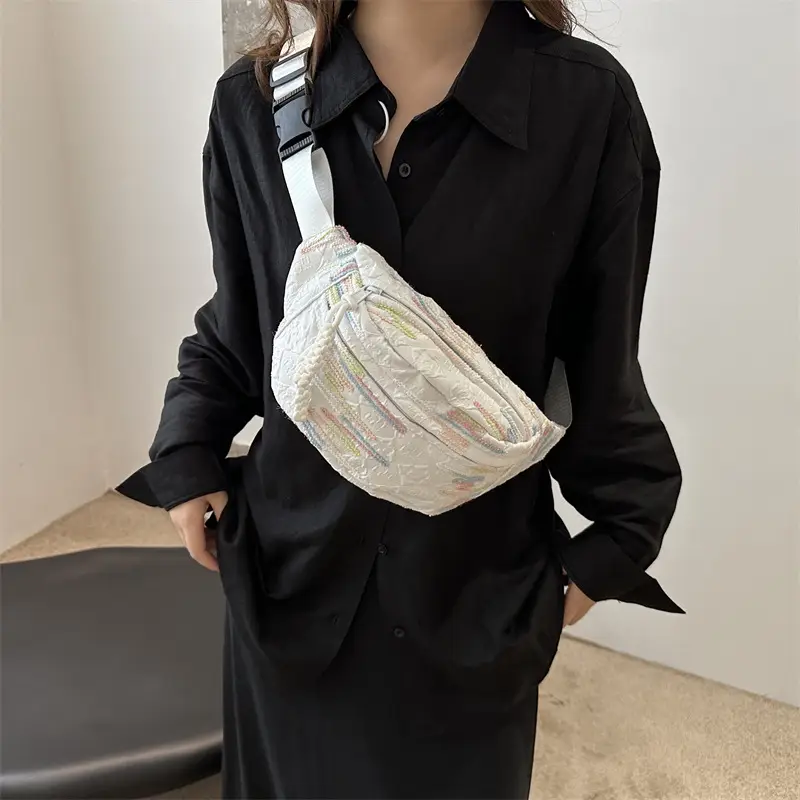 Women's Rainbow Embroidered Shoulder Bag 2024 - Image 6
