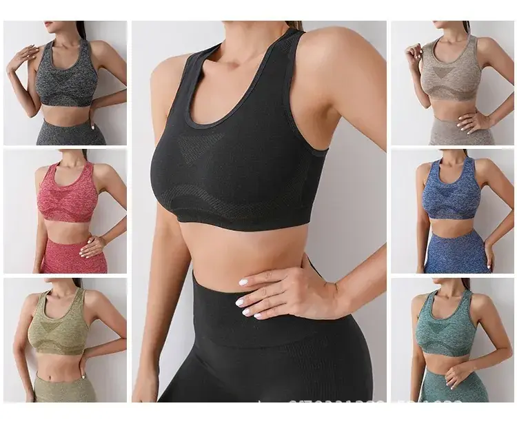 Women's Black Mesh Sports Bra with Chest Pads — feature 11