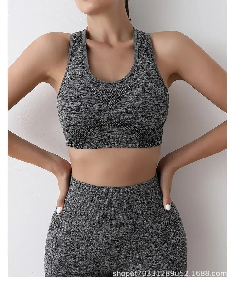Women's Black Mesh Sports Bra with Chest Pads — feature 19