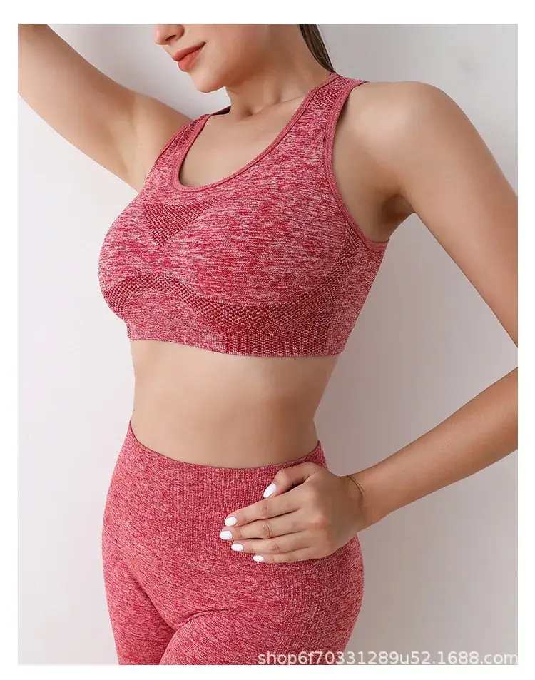 Women's Black Mesh Sports Bra with Chest Pads