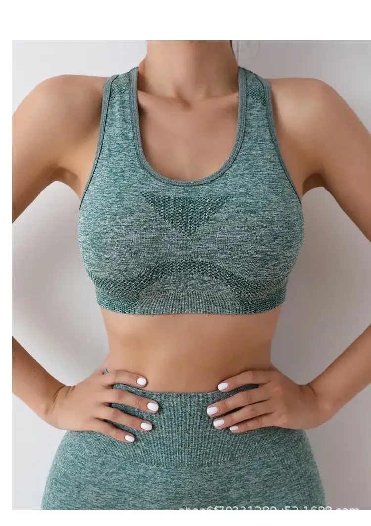 Women's Black Mesh Sports Bra with Chest Pads