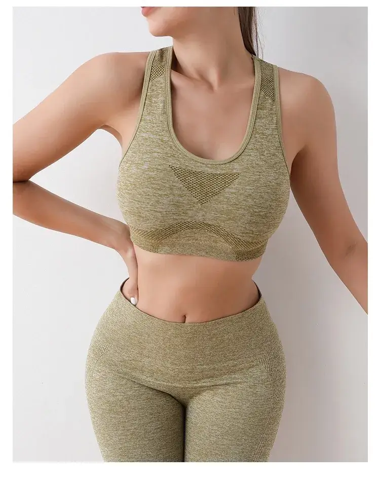 Women's Black Mesh Sports Bra with Chest Pads