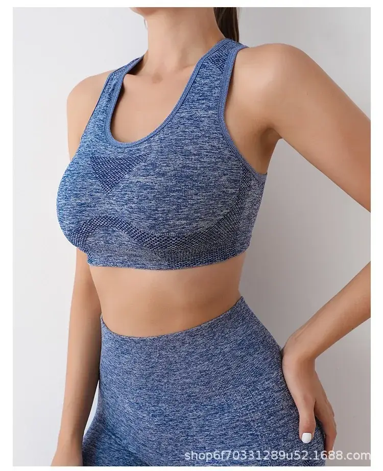 Women's Black Mesh Sports Bra with Chest Pads