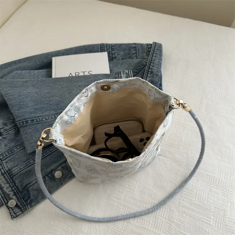 New Guofeng Women's Jacquard Canvas Shoulder Bag - Image 6