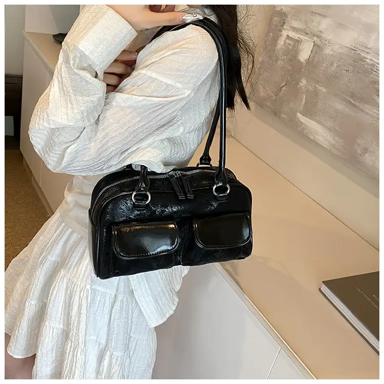 Women Vintage Silver Underarm Bag Large Capacity Shoulder Crossbody — feature 19