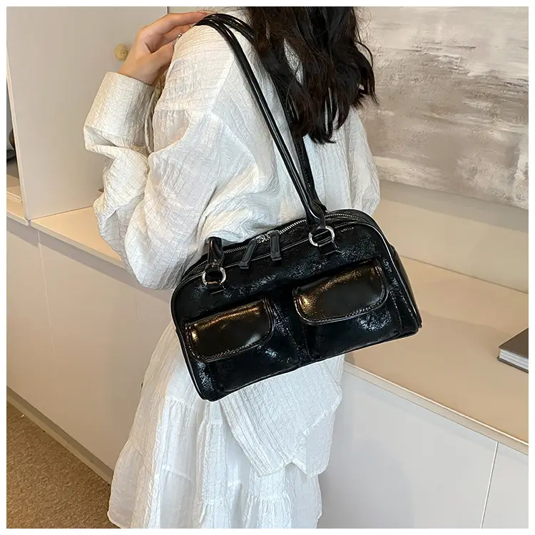Women Vintage Silver Underarm Bag Large Capacity Shoulder Crossbody — feature 20