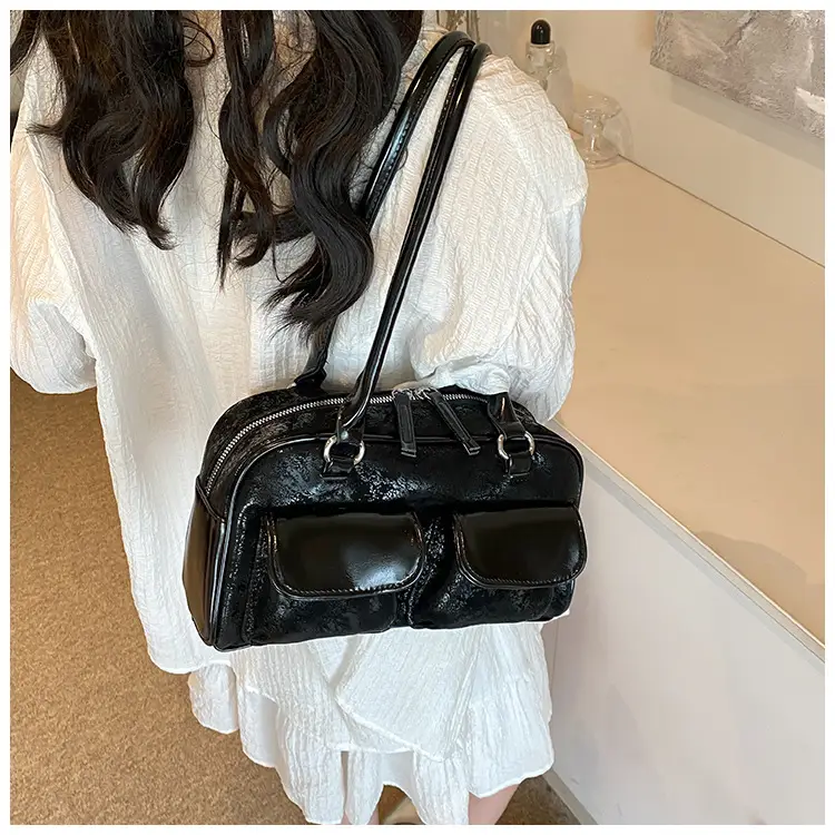 Women Vintage Silver Underarm Bag Large Capacity Shoulder Crossbody — feature 22