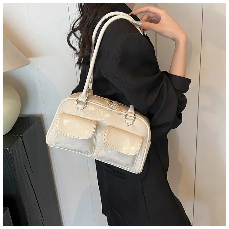 Women Vintage Silver Underarm Bag Large Capacity Shoulder Crossbody — feature 23