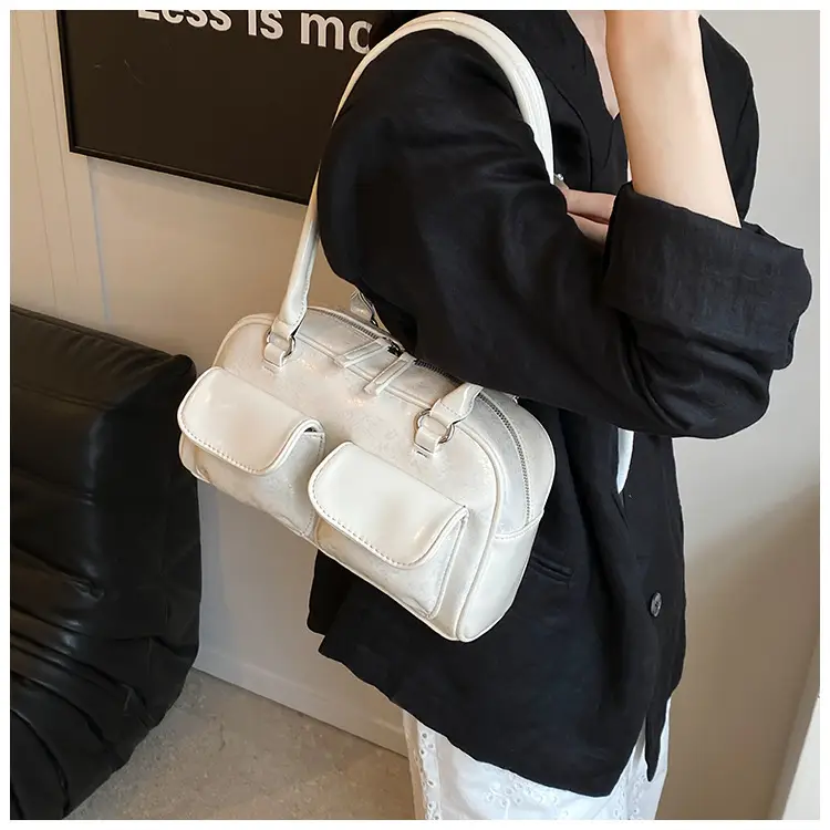Women Vintage Silver Underarm Bag Large Capacity Shoulder Crossbody — feature 25