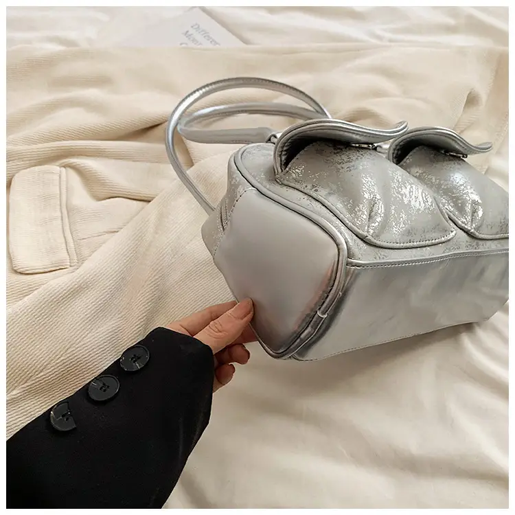 Women Vintage Silver Underarm Bag Large Capacity Shoulder Crossbody — feature 36