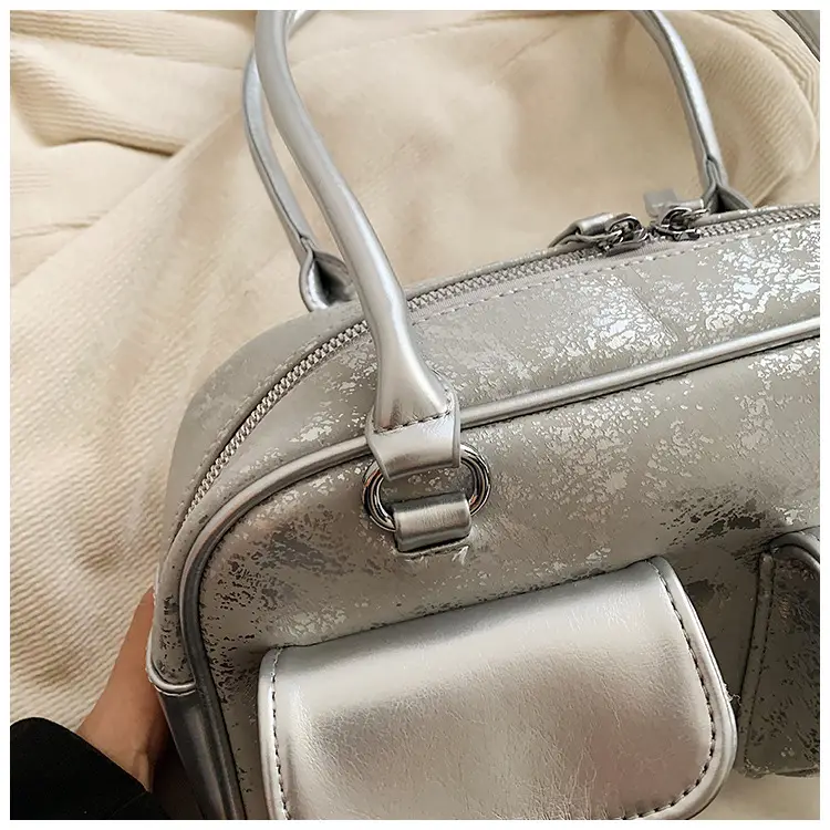 Women Vintage Silver Underarm Bag Large Capacity Shoulder Crossbody — feature 37