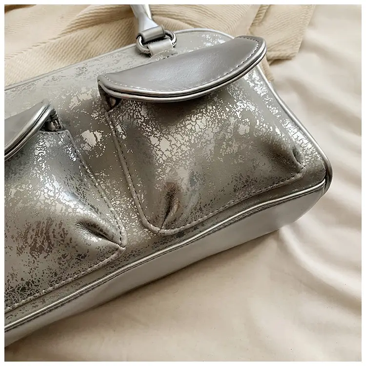 Women Vintage Silver Underarm Bag Large Capacity Shoulder Crossbody — feature 39