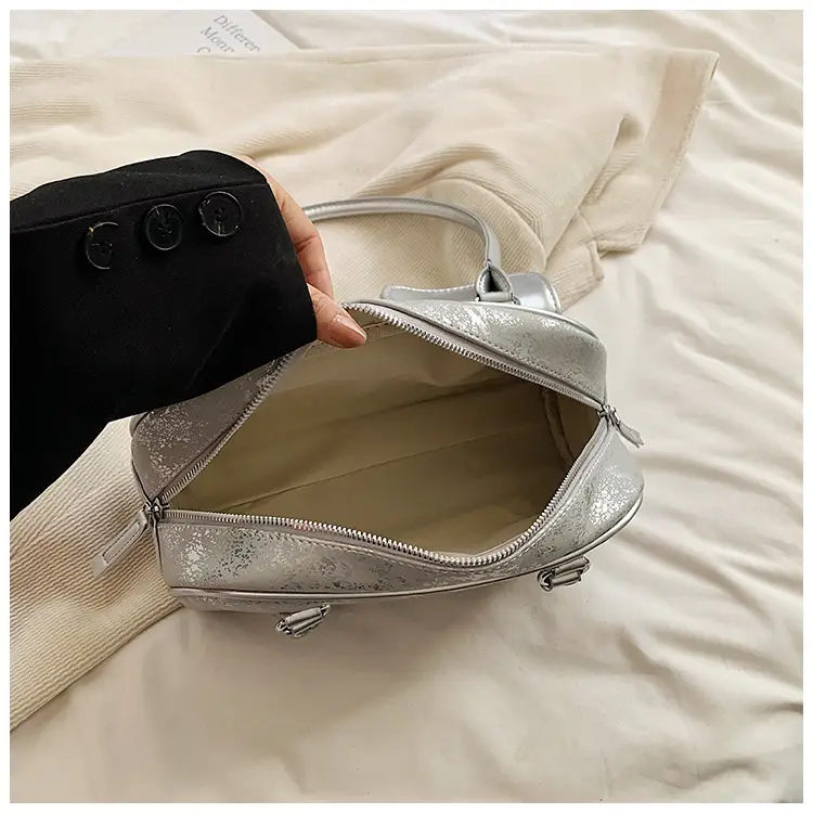 Women Vintage Silver Underarm Bag Large Capacity Shoulder Crossbody — feature 46