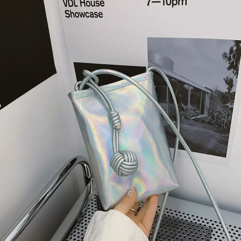 Korean Style Holographic Mobile Phone Bag for Women - Image 4