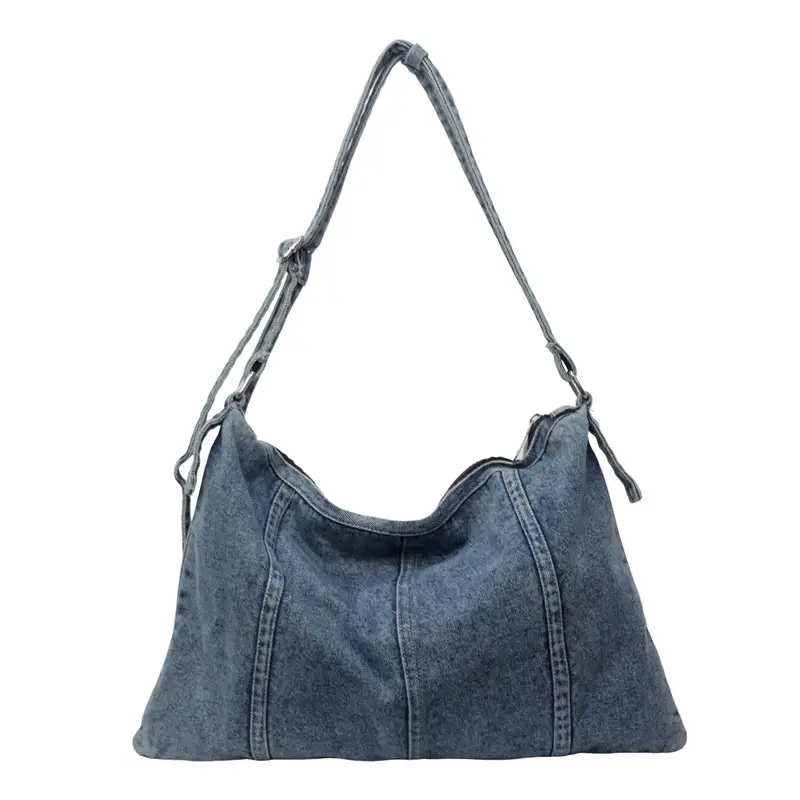 Blue Denim Shoulder Crossbody Bag for Women - Image 2