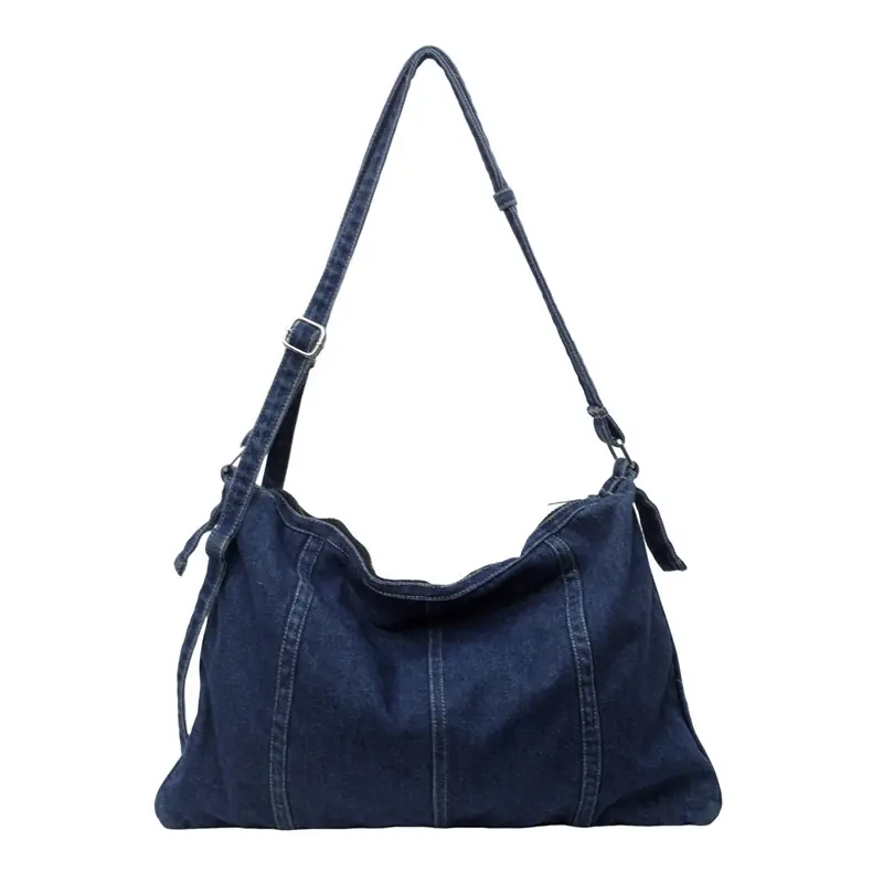 Blue Denim Shoulder Crossbody Bag for Women - Image 3
