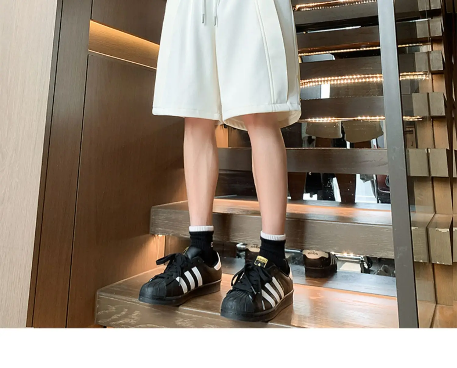 Men's Black Drawstring Shorts 2024 Summer Casual — feature 15