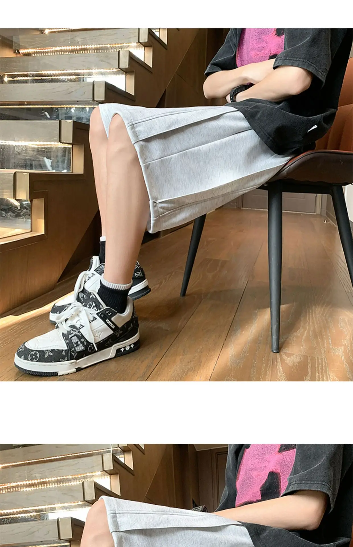 Men's Black Drawstring Shorts 2024 Summer Casual — feature 20