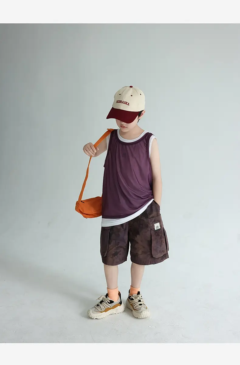 2025 Boys Sleeveless T-Shirt Blue Quick-Dry Vest — feature 26