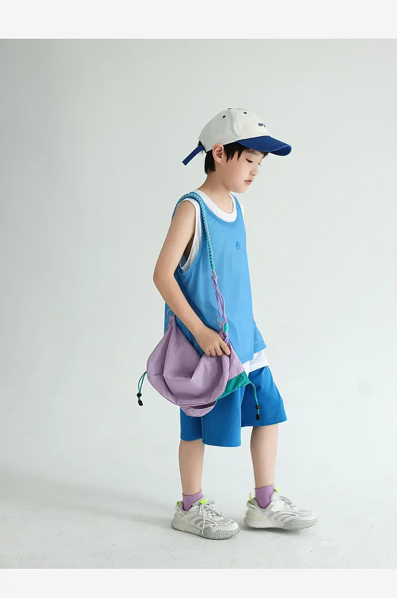 2025 Boys Sleeveless T-Shirt Blue Quick-Dry Vest — feature 31