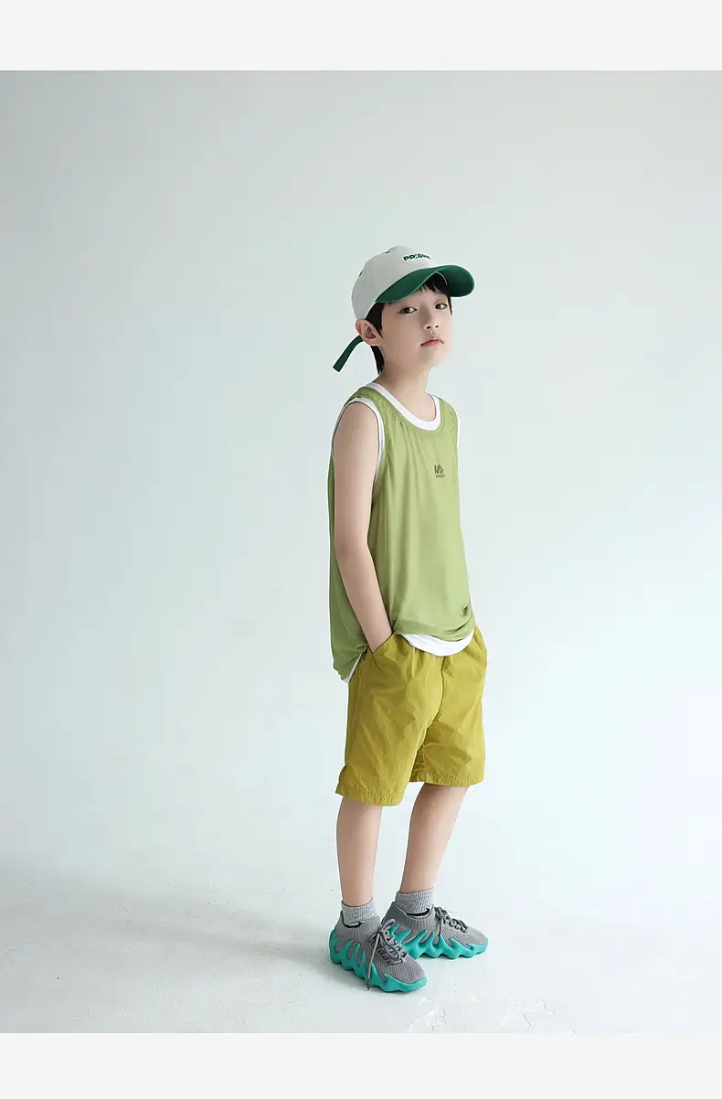 2025 Boys Sleeveless T-Shirt Blue Quick-Dry Vest — feature 33