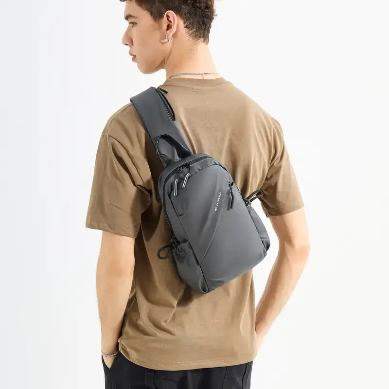 Men's Water Repellent Crossbody Backpack Green - Image 7