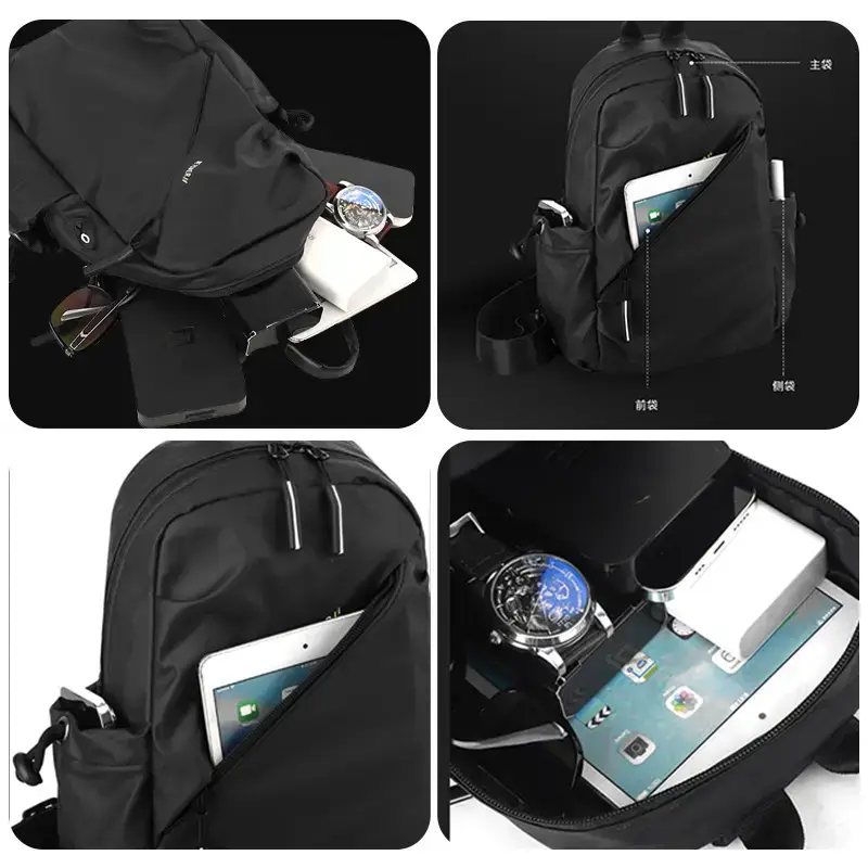 Men's Water Repellent Crossbody Backpack Green - Image 8