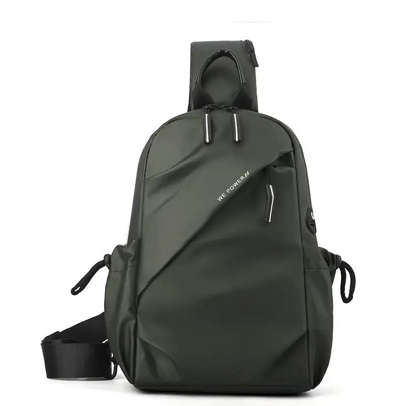 Men's Water Repellent Crossbody Backpack Green - Image 4