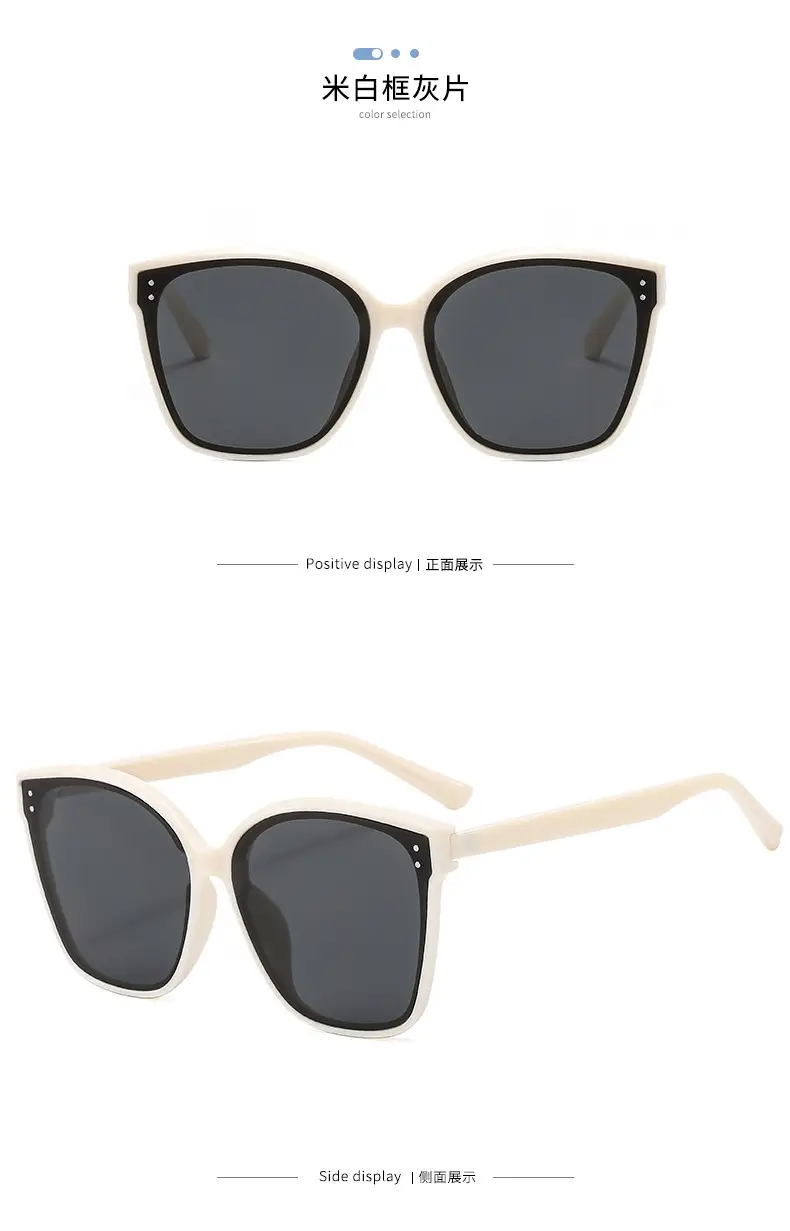 Polarized Sunglasses Black Anti-UV Big Face Slimming β feature 11