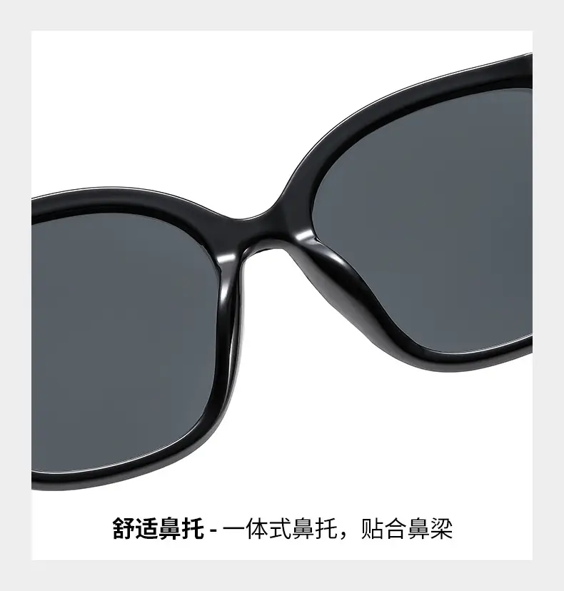 Polarized Sunglasses Black Anti-UV Big Face Slimming β feature 6