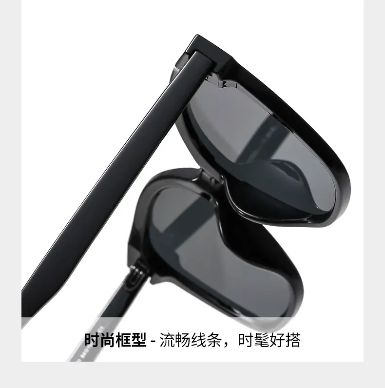 Polarized Sunglasses Black Anti-UV Big Face Slimming β feature 7