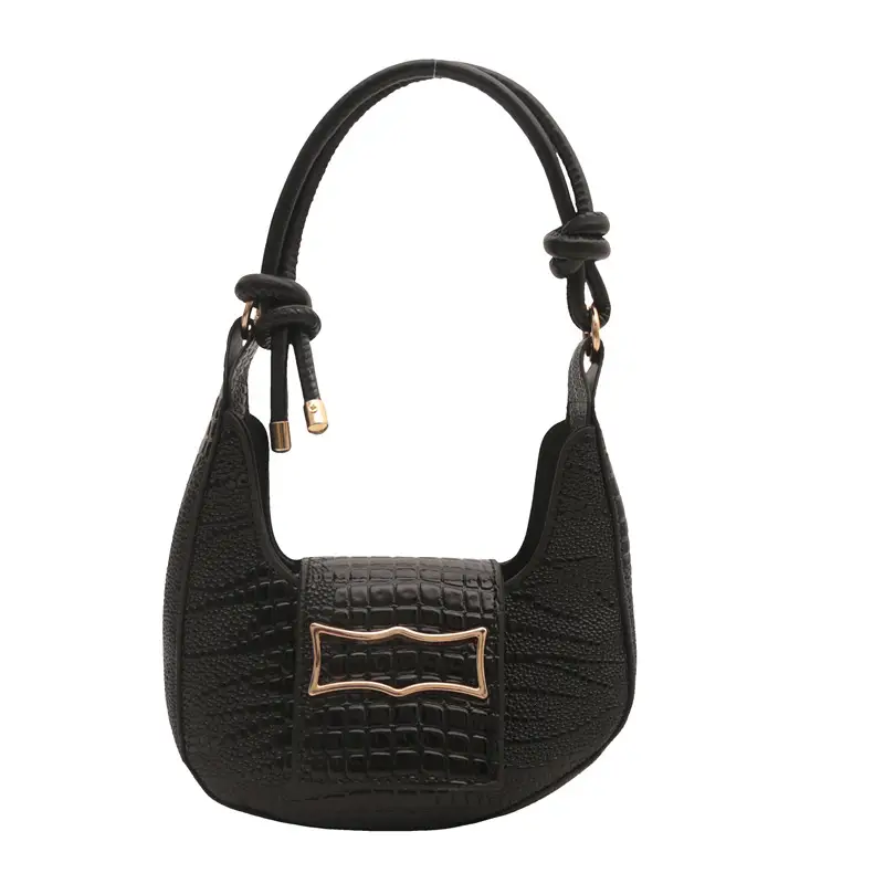 Elegant Women's White Shoulder Bag with Knot Handle - Image 10