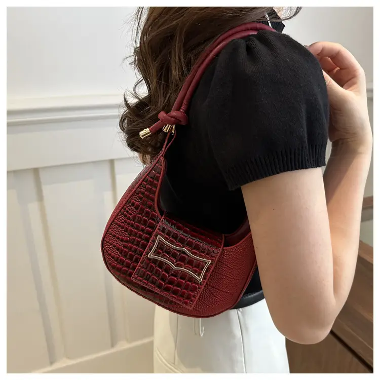 Elegant Women's White Shoulder Bag with Knot Handle — feature 19