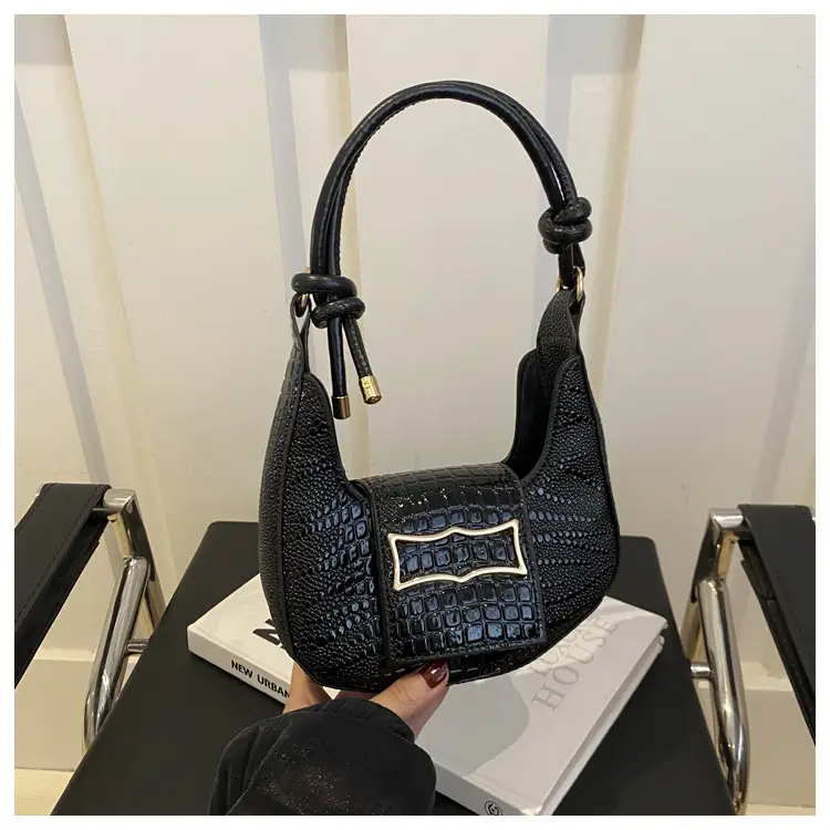 Elegant Women's White Shoulder Bag with Knot Handle — feature 25