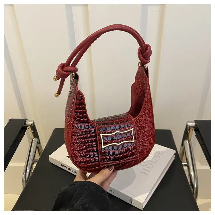 Elegant Women's White Shoulder Bag with Knot Handle — feature 27