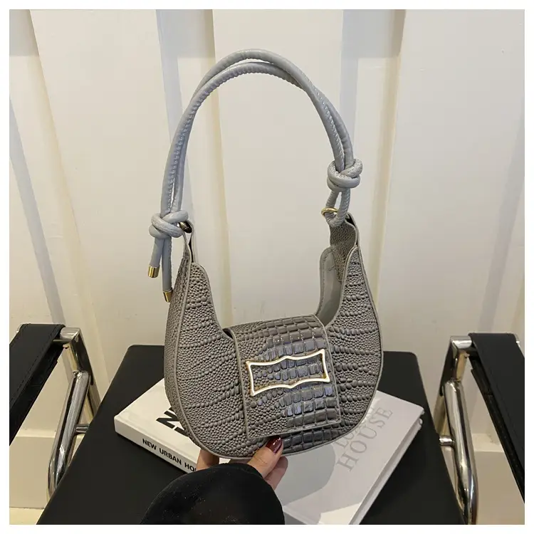 Elegant Women's White Shoulder Bag with Knot Handle — feature 28