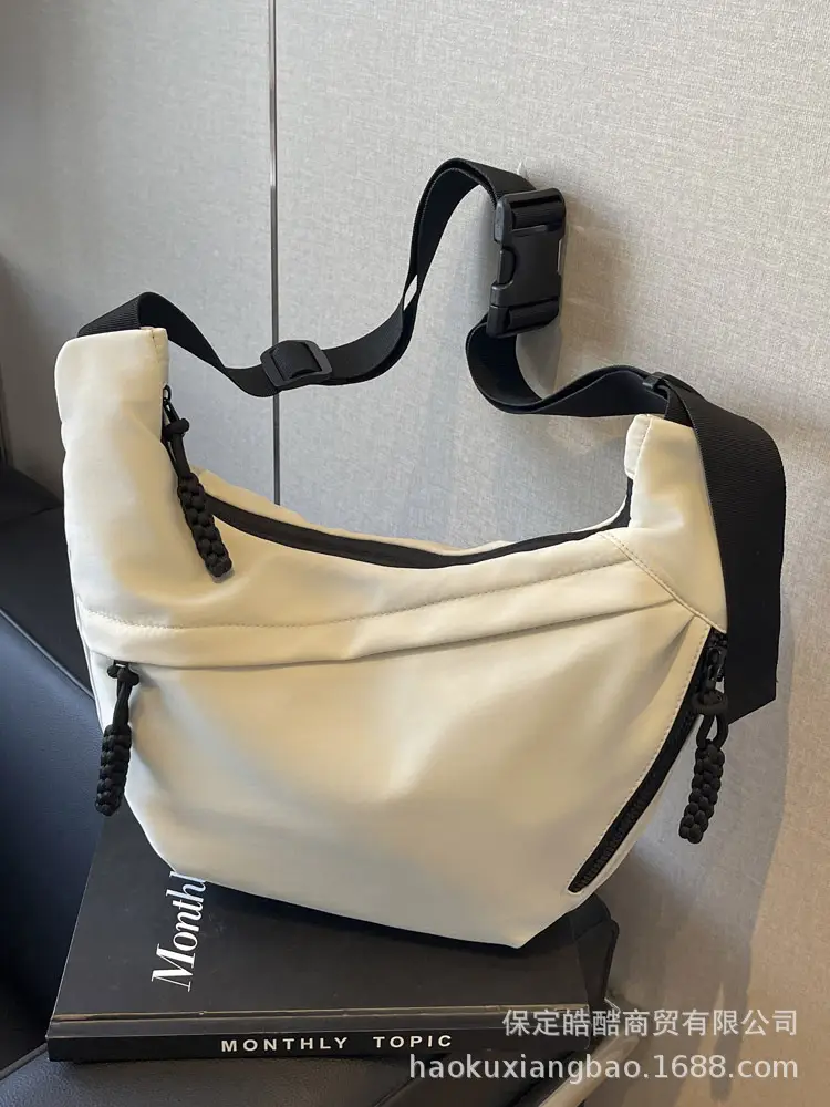 Women's Crossbody Bag Tan Large Capacity Oxford Cloth - Image 6