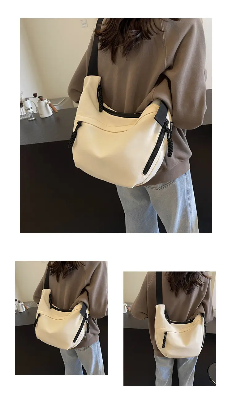 Women's Crossbody Bag Tan Large Capacity Oxford Cloth — feature 10